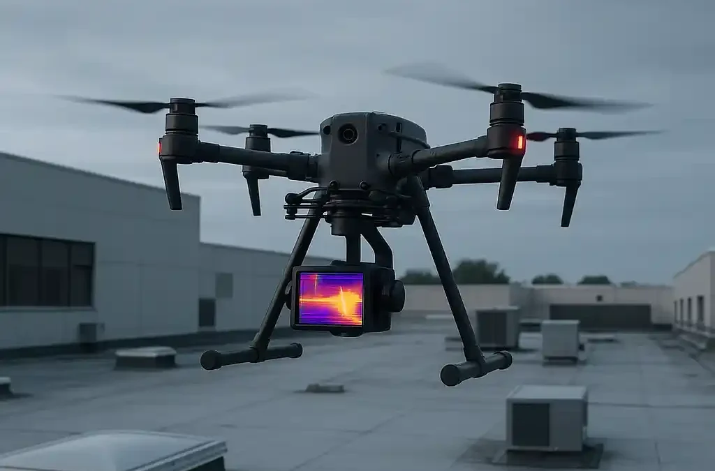 Inspection toiture terrasse par drone : détecter une infiltration sans risque